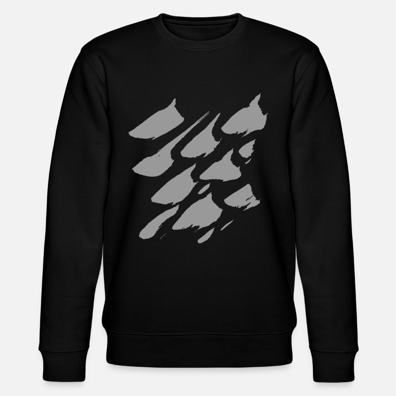 Pinsel Striche Muster - Stanley/Stella Unisex Bio-Sweatshirt CHANGER  - Schwarz