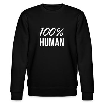100% humain - Sweat bio CHANGER Stanley/Stella Unisexe - noir - Devant - Nik (191cm) & Marisol (170cm)