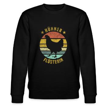 Hühnerflüsterin - Chicken Design - Stanley/Stella Unisex Bio-Sweatshirt CHANGER  - Schwarz - Vorne - Nik (191cm) & Marisol (170cm)