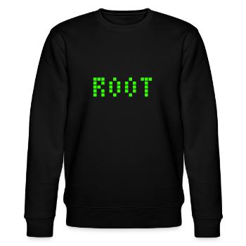 Root - Linux Design - Administrator - Stanley/Stella CHANGER Unisex Organic Sweatshirt - black - Front - Nik (191cm) & Marisol (170cm)