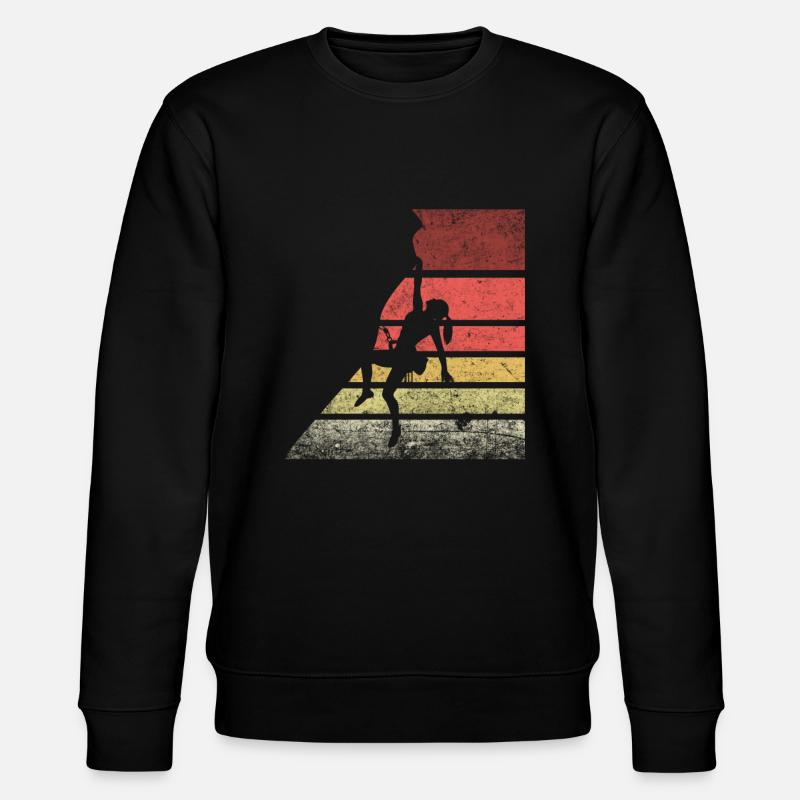 Climbing Retro Silhouette - Stanley/Stella CHANGER Unisex Organic Sweatshirt - black