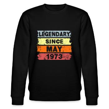 Legendary since May 1973 - Geburtstag - Stanley/Stella Unisex Bio-Sweatshirt CHANGER  - Schwarz - Vorne - Nik (191cm) & Marisol (170cm)
