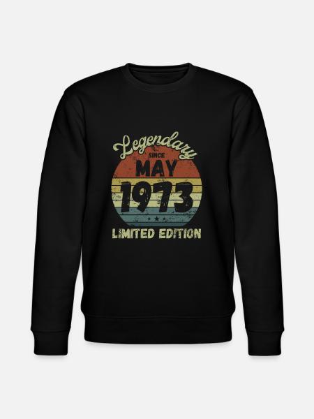 Legendary since May 1973 - Geburtstag - Stanley/Stella Unisex Bio-Sweatshirt CHANGER - Schwarz