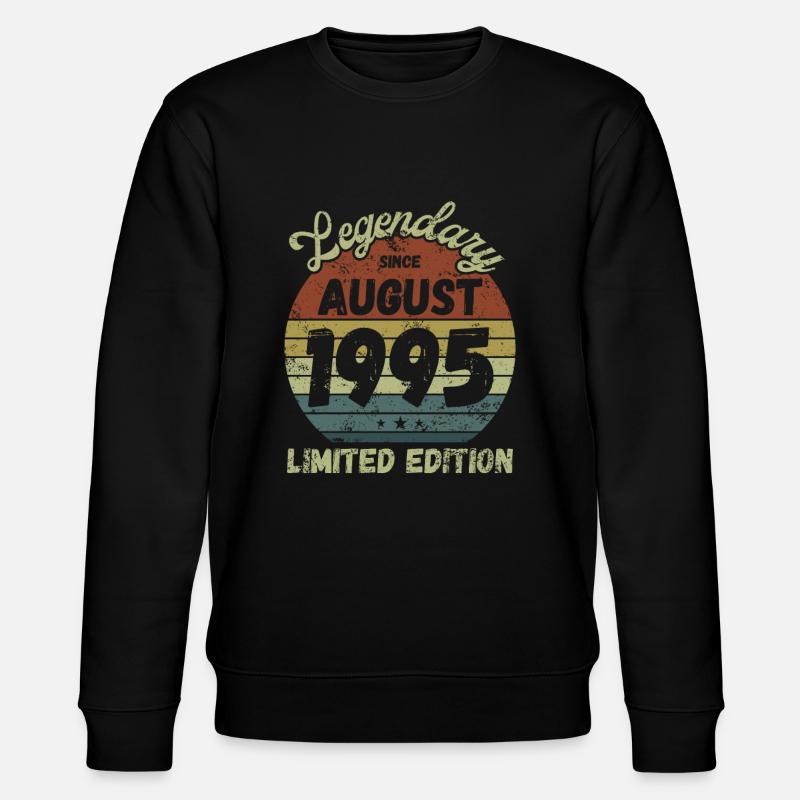 Legendary since August 1995 - Birthday - Stanley/Stella CHANGER Unisex Organic Sweatshirt - black