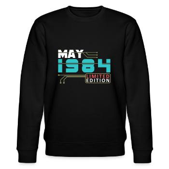 May 1984 - Birthday in May - Stanley/Stella CHANGER Unisex Organic Sweatshirt - black - Front - Nik (191cm) & Marisol (170cm)