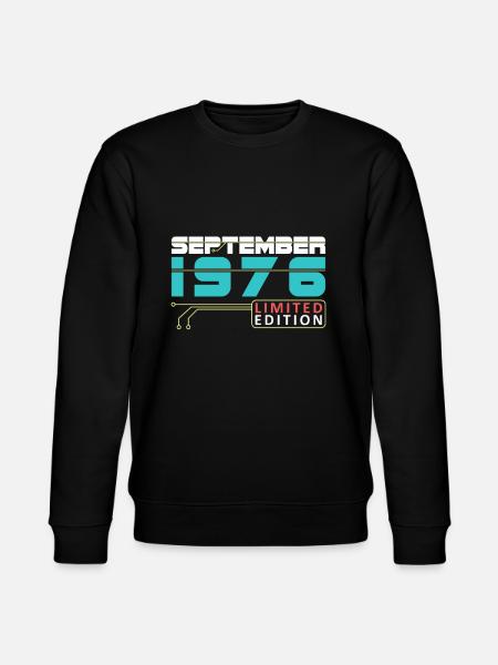 September 1976 - Geburtstag im September - Stanley/Stella Unisex Bio-Sweatshirt CHANGER - Schwarz