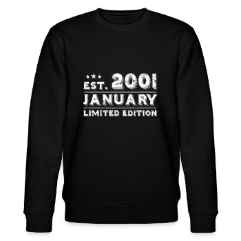 Janvier 2001 - Anniversaire en janvier - Sweat bio CHANGER Stanley/Stella Unisexe - noir - Devant - Nik (191cm) & Marisol (170cm)