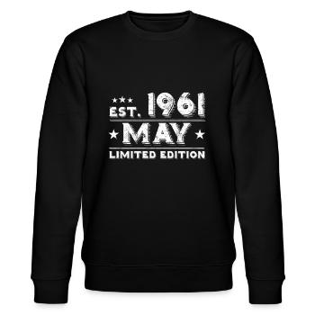 Mai 1961 - Anniversaire en mai - Sweat bio CHANGER Stanley/Stella Unisexe - noir - Devant - Nik (191cm) & Marisol (170cm)