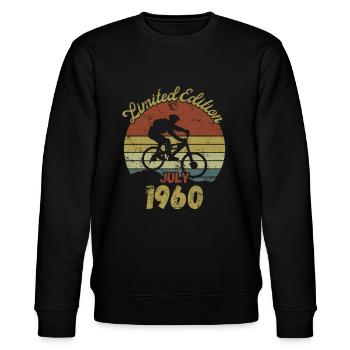 Anniversaire Vélo Vélo Juillet 1960 - Sweat bio CHANGER Stanley/Stella Unisexe - noir - Devant - Nik (191cm) & Marisol (170cm)