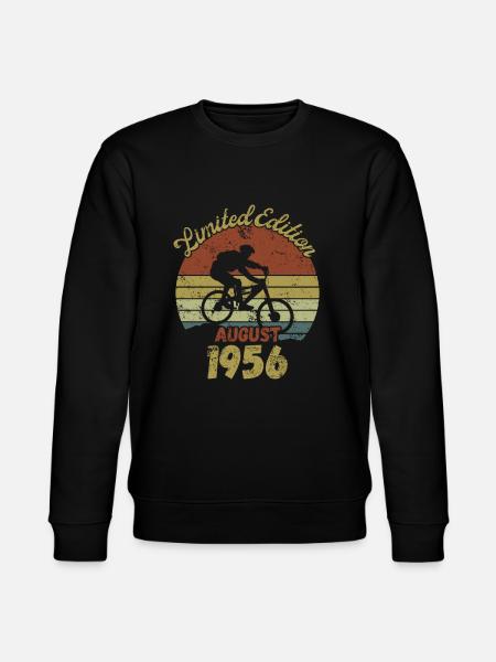 Birthday Bicycle Bike August 1956 - Stanley/Stella CHANGER Unisex Organic Sweatshirt - black