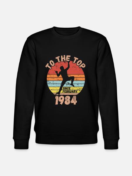 Geburtstag Klettern Bouldern seit Februar 1984 - Stanley/Stella Unisex Bio-Sweatshirt CHANGER - Schwarz