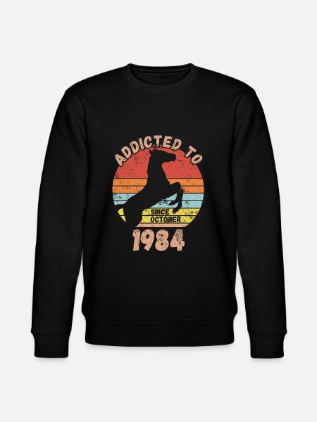 Geburtstag Pferde Reiten Oktober 1984 - Stanley/Stella Unisex Bio-Sweatshirt CHANGER - Schwarz
