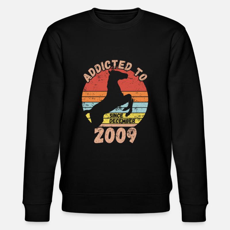 Geburtstag Pferde Reiten Dezember 2009 - Stanley/Stella Unisex Bio-Sweatshirt CHANGER - Schwarz