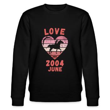 Love Horse Riding Birthday Juin 2004 - Sweat bio CHANGER Stanley/Stella Unisexe - noir - Devant - Nik (191cm) & Marisol (170cm)