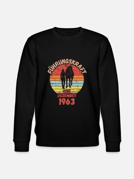 Führungskraft Reiten Geburtstag Dezember 1963 - Stanley/Stella Unisex Bio-Sweatshirt CHANGER  - Schwarz