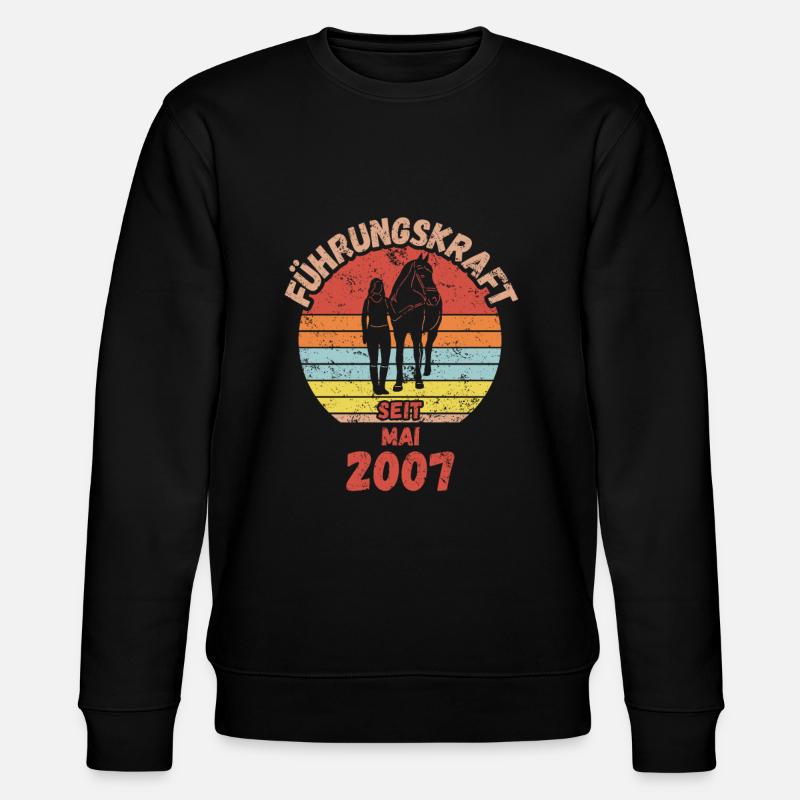 Führungskraft Reiten Geburtstag Mai 2007 - Stanley/Stella Unisex Bio-Sweatshirt CHANGER - Schwarz