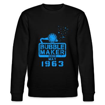 Diver Birthday Bubblemaker since May 1963 - Stanley/Stella CHANGER Unisex Organic Sweatshirt - black - Front - Nik (191cm) & Marisol (170cm)