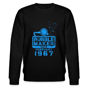 Plongeur Birthday Bubblemaker depuis février 1967 - Sweat bio CHANGER Stanley/Stella Unisexe - noir - Devant - Nik (191cm) & Marisol (170cm)