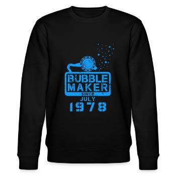 Anniversaire du plongeur Bubblemaker depuis juillet 1978 - Sweat bio CHANGER Stanley/Stella Unisexe - noir - Devant - Nik (191cm) & Marisol (170cm)
