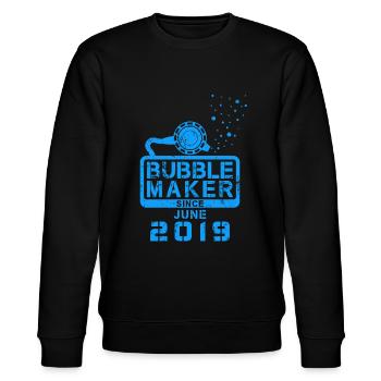 Diver Birthday Bubblemaker since June 2019 - Stanley/Stella CHANGER Unisex Organic Sweatshirt - black - Front - Nik (191cm) & Marisol (170cm)