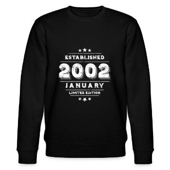 Anniversaire en janvier 2002 - janvier - Sweat bio CHANGER Stanley/Stella Unisexe - noir - Devant - Nik (191cm) & Marisol (170cm)