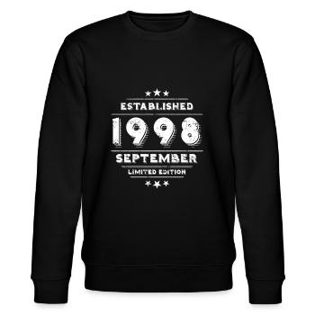Anniversaire en Septembre 1998 - Septembre - Sweat bio CHANGER Stanley/Stella Unisexe - noir - Devant - Nik (191cm) & Marisol (170cm)