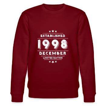 Anniversaire en décembre 1998 - décembre - Sweat bio CHANGER Stanley/Stella Unisexe - bordeaux - Devant - Nik (191cm) & Marisol (170cm)