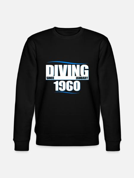 Taucher Geburtstag - Diving since January 1960 - Stanley/Stella Unisex Bio-Sweatshirt CHANGER - Schwarz
