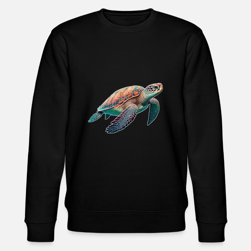 Turtle - Turtle - Diving - Sea - Stanley/Stella CHANGER Unisex Organic Sweatshirt - black