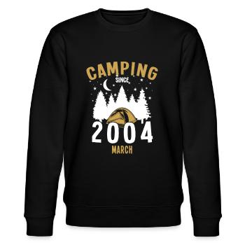 Anniversaire: Camping depuis mars 2004 Camping - Sweat bio CHANGER Stanley/Stella Unisexe - noir - Devant - Nik (191cm) & Marisol (170cm)