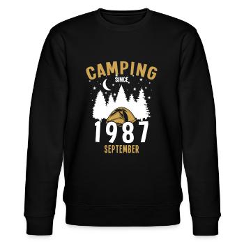 Date de naissance : Camping depuis septembre 1987 Camping - Sweat bio CHANGER Stanley/Stella Unisexe - noir - Devant - Nik (191cm) & Marisol (170cm)