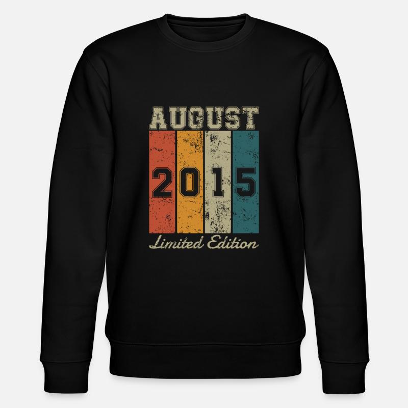 Geburtstag: August 2015 - Limited Edition Retro - Stanley/Stella Unisex Bio-Sweatshirt CHANGER  - Schwarz