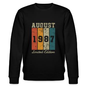 Date de naissance : Août 1987 - Edition Limitée Rétro - Sweat bio CHANGER Stanley/Stella Unisexe - noir - Devant - Nik (191cm) & Marisol (170cm)