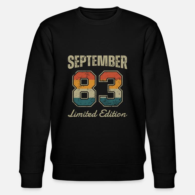 Geburtstag: September 1983 - Limited Edition Retro - Stanley/Stella Unisex Bio-Sweatshirt CHANGER  - Schwarz