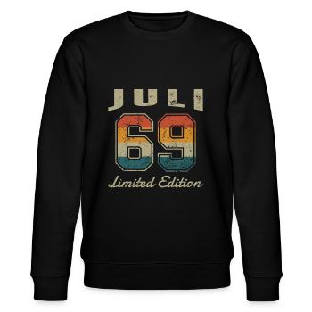 Juli, 1969, July, - Stanley/Stella Unisex Bio-Sweatshirt CHANGER  - Schwarz - Vorne - Nik (191cm) & Marisol (170cm)
