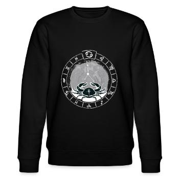 Sternzeichen Krebs - Tierkreiszeichen - Geburtstag - Stanley/Stella Unisex Bio-Sweatshirt CHANGER  - Schwarz - Vorne - Nik (191cm) & Marisol (170cm)