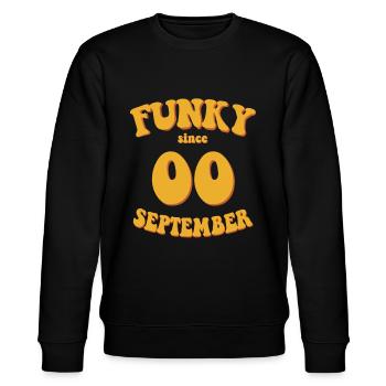 Funky Birthday: September 2000 - Flower Power - Stanley/Stella CHANGER Unisex Organic Sweatshirt - black - Front - Nik (191cm) & Marisol (170cm)