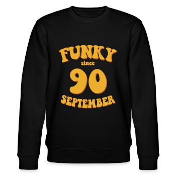 Funky Birthday: September 1990 - Flower Power - Stanley/Stella CHANGER Unisex Organic Sweatshirt - black - Front - Nik (191cm) & Marisol (170cm)