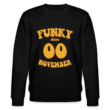Funky Birthday: November 2000 - Flower Power - Stanley/Stella CHANGER Unisex Organic Sweatshirt - black - Front - Nik (191cm) & Marisol (170cm)