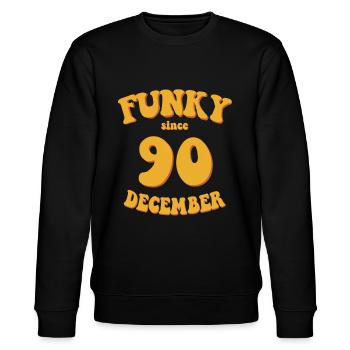 Funky Birthday: December 1990 - Flower Power - Stanley/Stella CHANGER Unisex Organic Sweatshirt - black - Front - Nik (191cm) & Marisol (170cm)