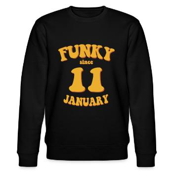 Funky Birthday: Janvier 2011 - Flower Power - Sweat bio CHANGER Stanley/Stella Unisexe - noir - Devant - Nik (191cm) & Marisol (170cm)