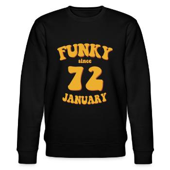 Funk, Funky, Groove, Groovy, Fleur, Puissance, Fleur - Sweat bio CHANGER Stanley/Stella Unisexe - noir - Devant - Nik (191cm) & Marisol (170cm)