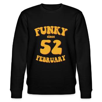 Funky Birthday: February 1952 - Flower Power - Stanley/Stella CHANGER Unisex Organic Sweatshirt - black - Front - Nik (191cm) & Marisol (170cm)