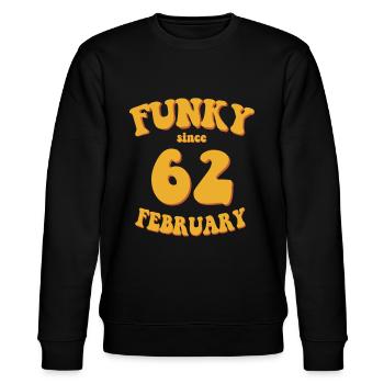 Funky Birthday: February 1962 - Flower Power - Stanley/Stella CHANGER Unisex Organic Sweatshirt - black - Front - Nik (191cm) & Marisol (170cm)