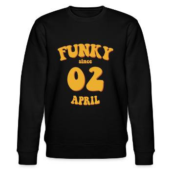 Funky Birthday: April 2002 - Flower Power - Stanley/Stella CHANGER Unisex Organic Sweatshirt - black - Front - Nik (191cm) & Marisol (170cm)