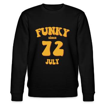 Funky Birthday: Juillet 1972 - Flower Power - Sweat bio CHANGER Stanley/Stella Unisexe - noir - Devant - Nik (191cm) & Marisol (170cm)