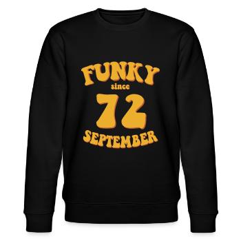 Funky Birthday: Septembre 1972 - Flower Power - Sweat bio CHANGER Stanley/Stella Unisexe - noir - Devant - Nik (191cm) & Marisol (170cm)