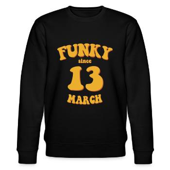 Funky Birthday: March 2003 - Flower Power - Stanley/Stella CHANGER Unisex Organic Sweatshirt - black - Front - Nik (191cm) & Marisol (170cm)