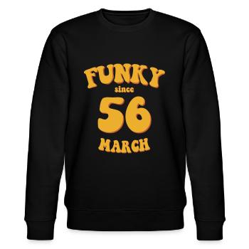 Funky Birthday: Mars 1956 - Flower Power - Sweat bio CHANGER Stanley/Stella Unisexe - noir - Devant - Nik (191cm) & Marisol (170cm)
