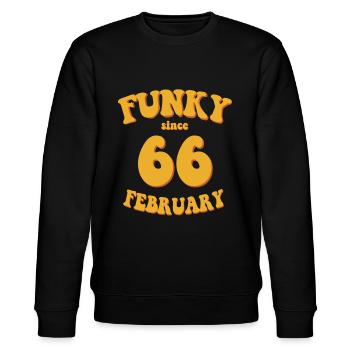 Funky Birthday: Février 1966 - Flower Power - Sweat bio CHANGER Stanley/Stella Unisexe - noir - Devant - Nik (191cm) & Marisol (170cm)